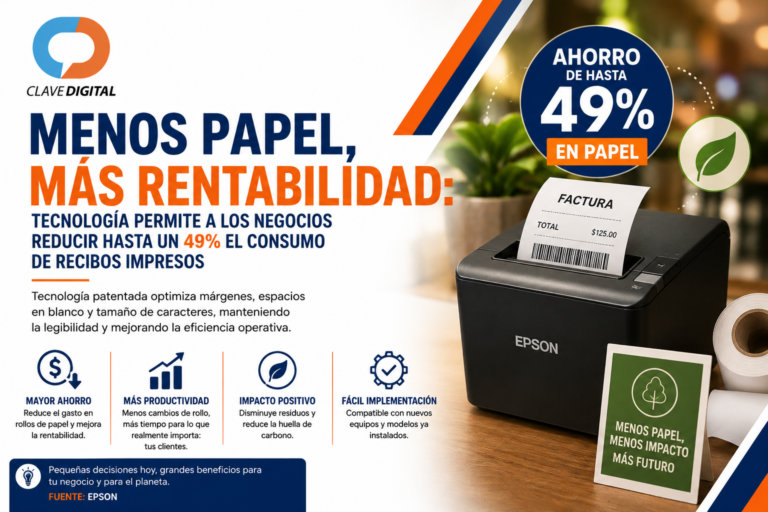 Menos papel, más rentabilidad: tecnología permite a los negocios reducir hasta un 49% el consumo de recibos impresos