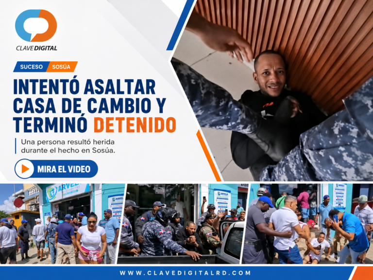 Intentó asaltar una casa de cambio en Sosúa y terminó detenido tras herir a un hombre
