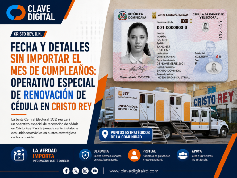 JCE realizará operativo especial de renovación de cédulas en Cristo Rey