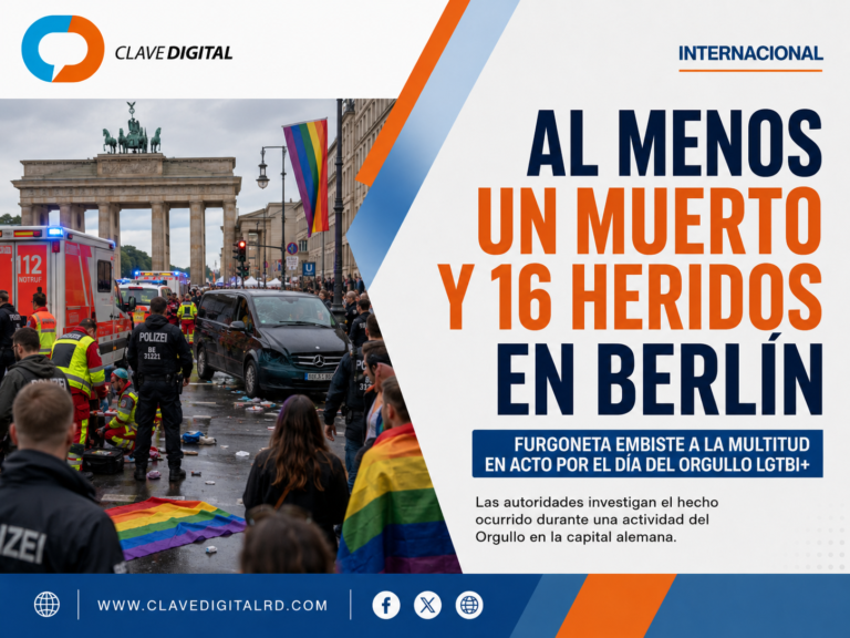 Al menos un muerto y 16 heridos en Berlín al embestir una furgoneta a la multitud en un acto por el Día del Orgullo LGTBI+