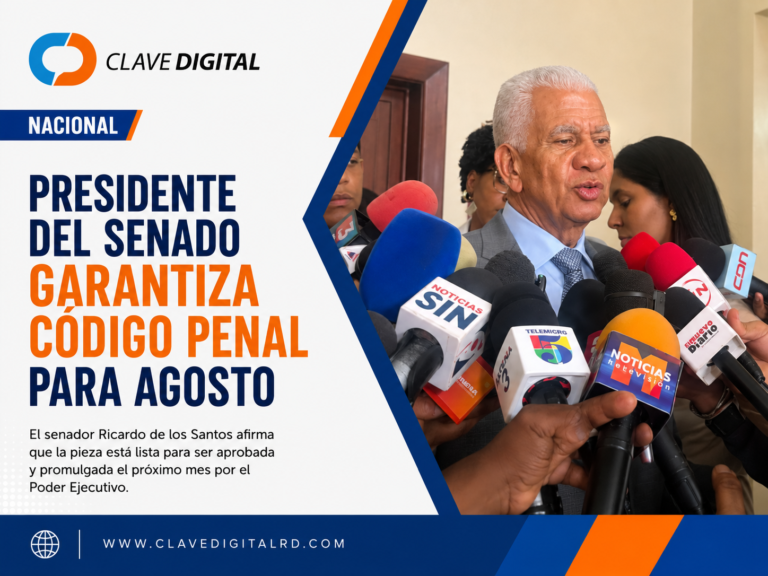 Presidente del Senado garantiza Código Penal para agosto