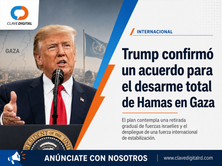 Trump anuncia un acuerdo para el desarme de Hamás y otras milicias en Gaza