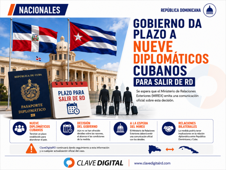 Gobierno da plazo a nueve diplomáticos cubanos para salir de RD