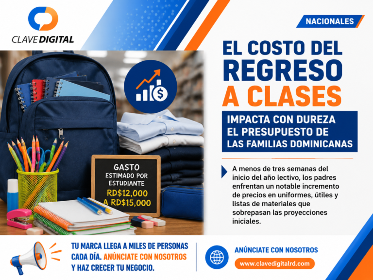Regreso a clases golpea el bolsillo: familias podrían gastar hasta RD$15,000 por estudiante