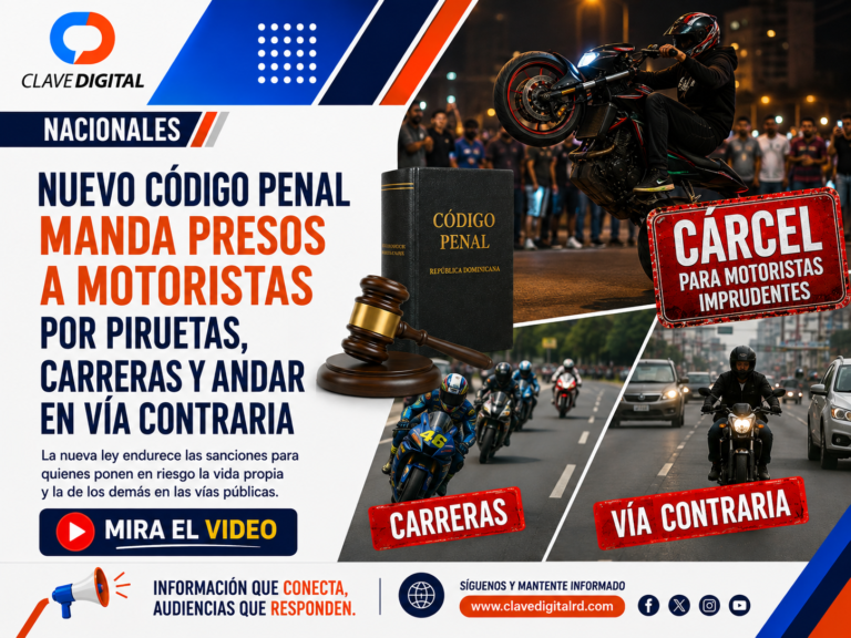 Nuevo Código Penal manda presos a motoristas por piruetas, carreras y andar en vía contraria