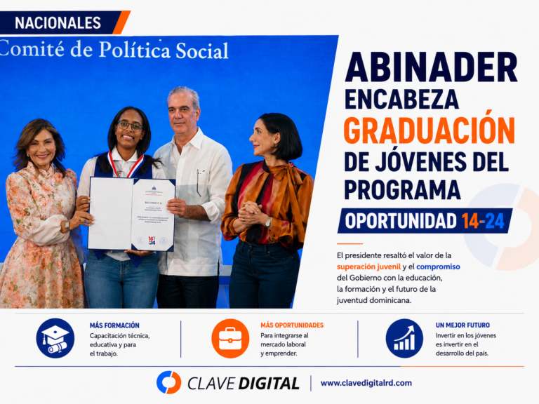 Abinader encabeza graduación de Oportunidad 14-24 y destaca la superación de los jóvenes