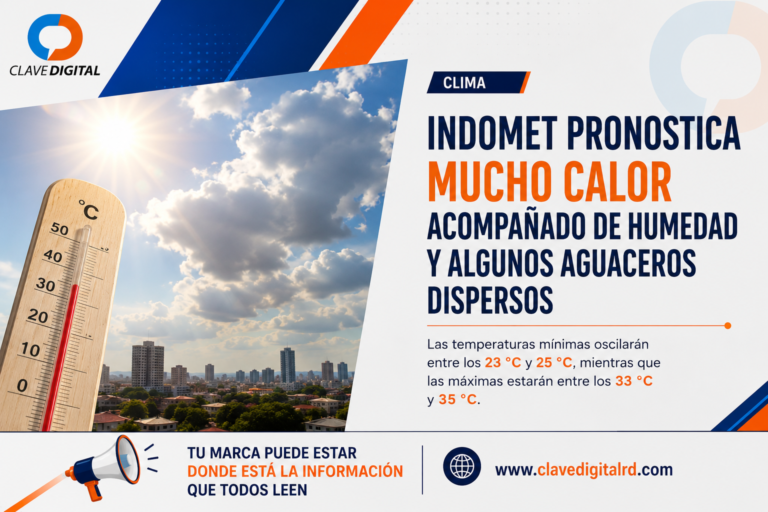 Indomet pronostica mucho calor, humedad y algunos aguaceros dispersos