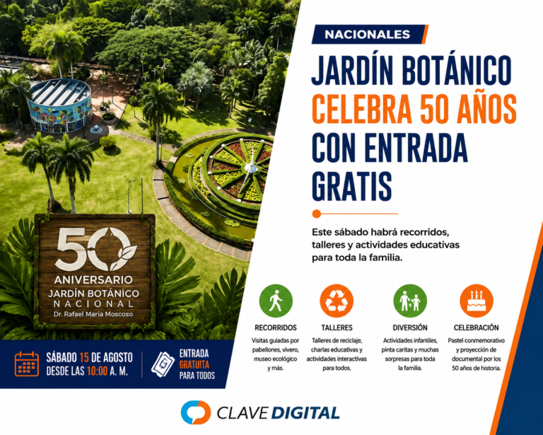 Jardín Botánico celebra 50 años y abre sus puertas gratis para toda la familia