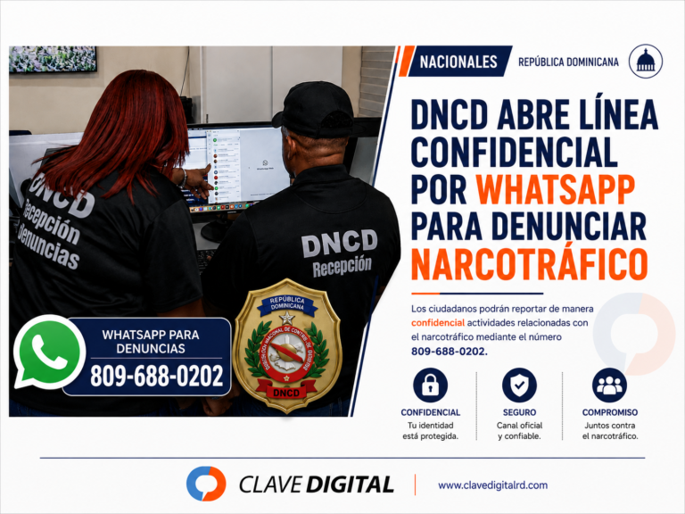 DNCD abre línea confidencial por WhatsApp para denunciar narcotráfico