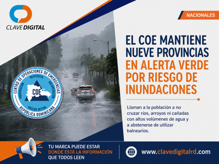 El COE mantiene nueve provincias en alerta verde por riesgo de inundaciones