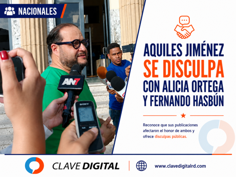 Aquiles Jiménez ofrece disculpas públicas a Alicia Ortega y Fernando Hasbún