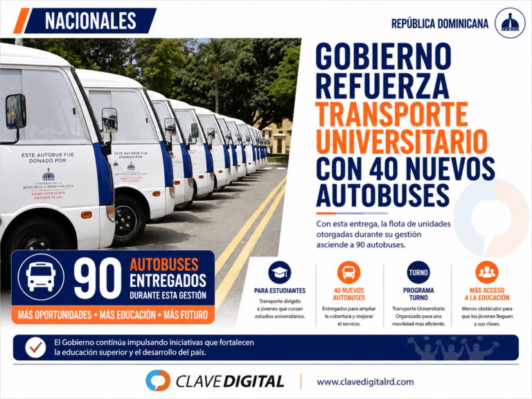 Gobierno amplía transporte universitario con 40 nuevos autobuses y pone en marcha programa Turno