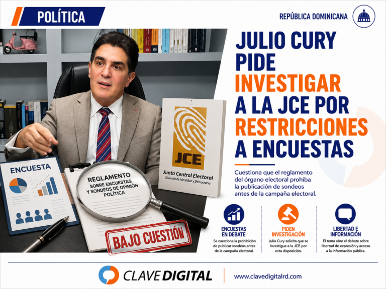 Julio Cury pide investigar a la JCE por reglamento que restringe publicación de encuestas