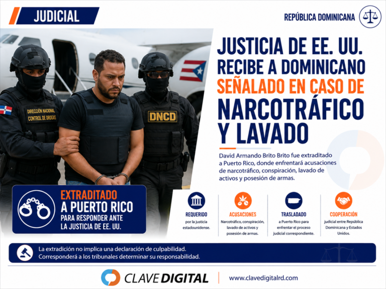 Justicia de EE. UU. recibe a dominicano señalado en caso de narcotráfico y lavado