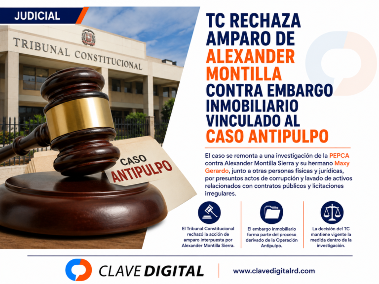 TC rechaza amparo de Alexander Montilla por embargo inmobiliario ligado al caso Antipulpo
