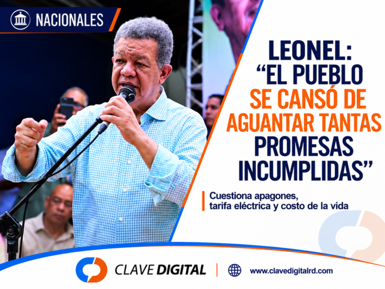 Leonel arremete contra el Gobierno por apagones y costo de vida: “El pueblo se cansó”