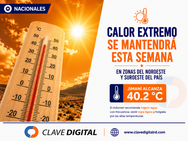 Calor extremo golpeará el noroeste y suroeste: Jimaní alcanza 40.2 °C