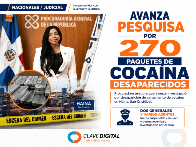 Procuradora asegura que avanza investigación por desaparición de más de 270 paquetes de cocaína en Haina