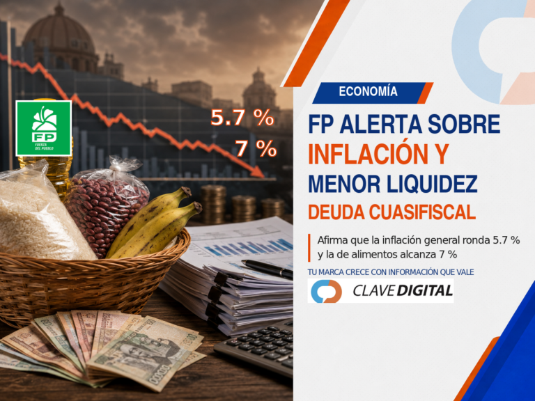 Fuerza del Pueblo alerta sobre inflación, menor liquidez y aumento de la deuda cuasifiscal