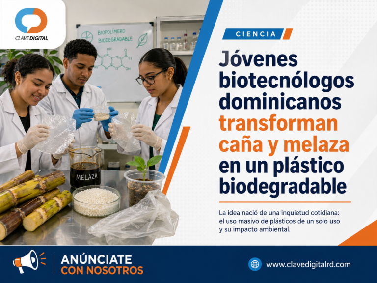 Jóvenes dominicanos transforman caña y melaza en plástico biodegradable