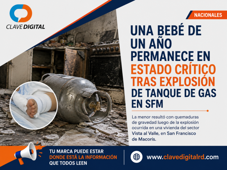 Una bebé de un año permanece en estado crítico tras explosión de tanque de gas en SFM