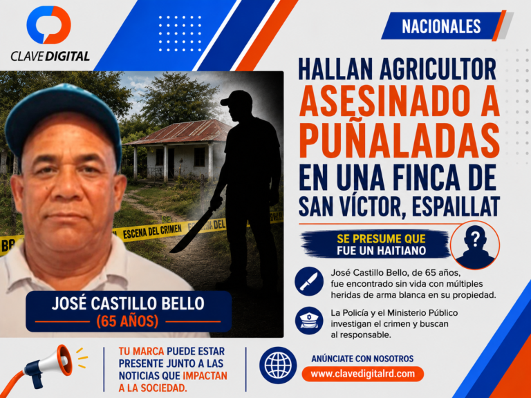 Hallan agricultor asesinado a puñaladas en una finca de San Víctor, Espaillat