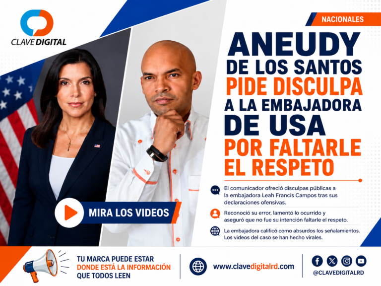 Aneudy Santos pide disculpas a la embajadora de Estados Unidos tras expresiones ofensivas
