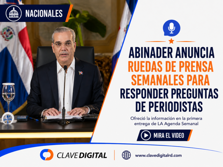 Abinader anuncia ruedas de prensa semanales para responder a periodistas