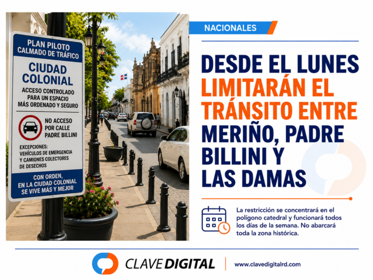ZONA COLONIAL LIMITARÁ EL TRÁNSITO EN SU POLÍGONO CATEDRAL DESDE ESTE LUNES