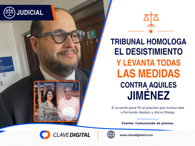 Tribunal homologa desistimiento y deja sin efecto las medidas contra Aquiles Jiménez